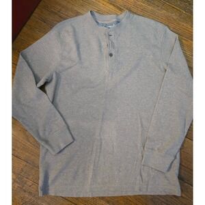 Gelert Mens XL Long Sleeve Henley Shirt Waffle Knit Tan Brown Outdoor Top